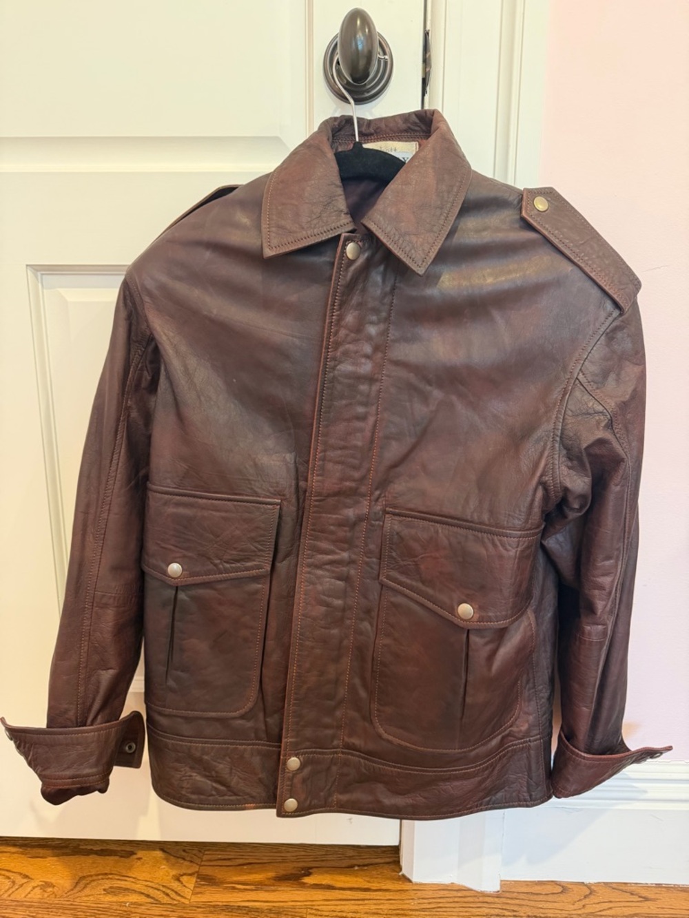 Men’s Dark Brown Leather Field Jacket